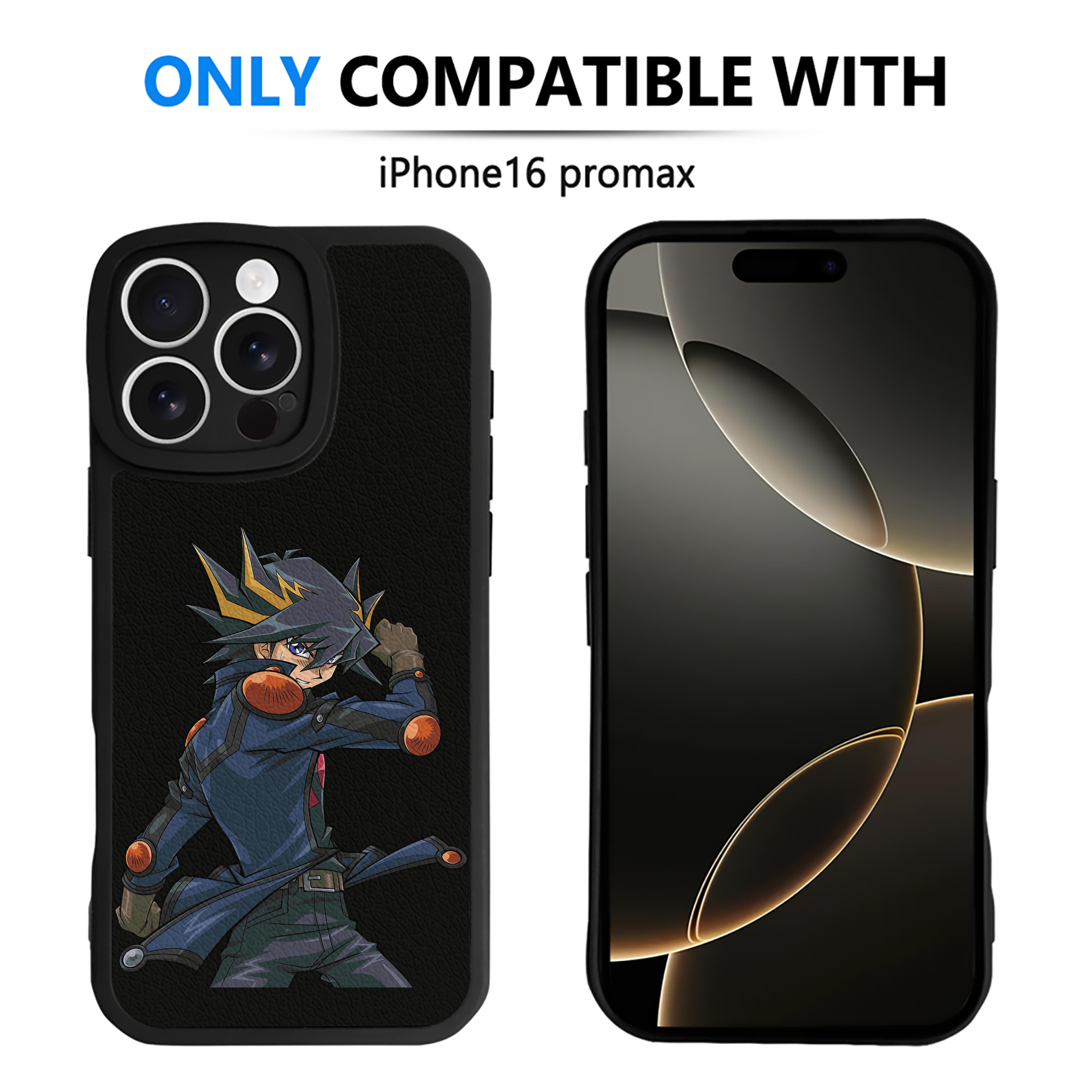 （画像用） 遊☆戯☆王 Yu-Gi-Oh! 【iPhone 16シリーズ対応】シリコンスマホケース（レザー調） 材質：シリコン